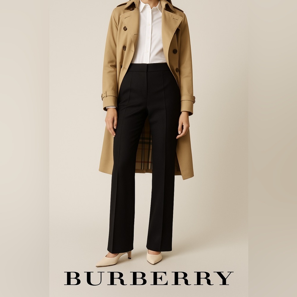 Burberry Classic Black Straight Leg Trousers